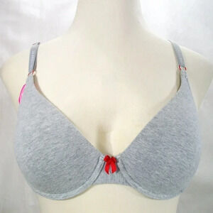 34C Maidenform Cotton Signature T-Shirt Demi UW Gray‎
